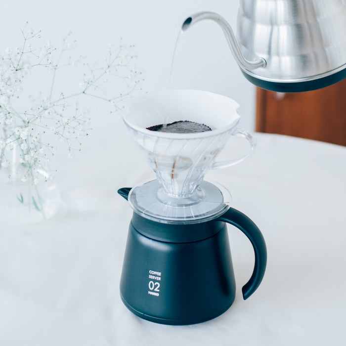 Hario V60 Black Thermal Stainless Steel Server 600 - Japanese-Made Server-Kiichin - The #1 Place for Japanese Goods in Your Hand!