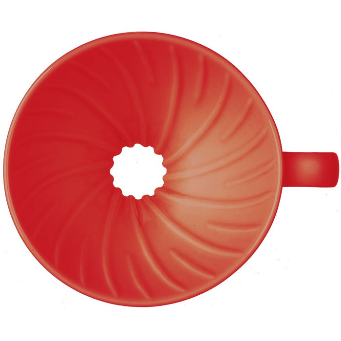 Hario V60 Ceramic Red Coffee Dripper 01 - Japanese Design - 1-2 Cup Capacity-Kiichin - The #1 Place for Japanese Goods in Your Hand!