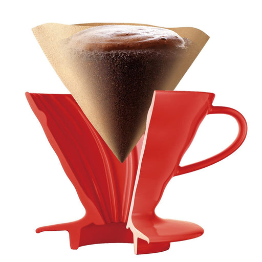 Hario V60 Ceramic Red Dripper 1-4 Cups VDCR-02-R Japan-Kiichin - The #1 Place for Japanese Goods in Your Hand!