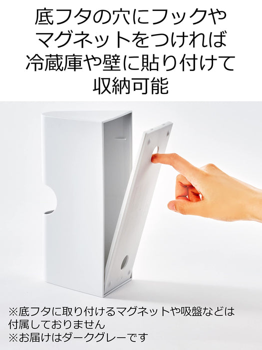 Iwatani Materials Japan Poly Bag Case - Dark Gray | 22.5X9.5X10.8Cm Kitchen Pantry Storage-Kiichin - The #1 Place for Japanese Goods in Your Hand!