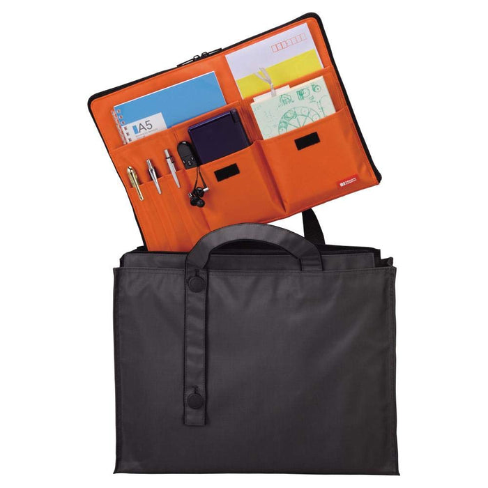 Lihit Lab A7554-9 Brown A4 Inner Bag - Compact and Stylish Organizer-Kiichin - The #1 Place for Japanese Goods in Your Hand!