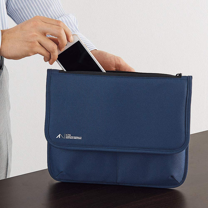 Lihit Lab Navy Cordura Flat Pouch A7767-11-Kiichin - The #1 Place for Japanese Goods in Your Hand!