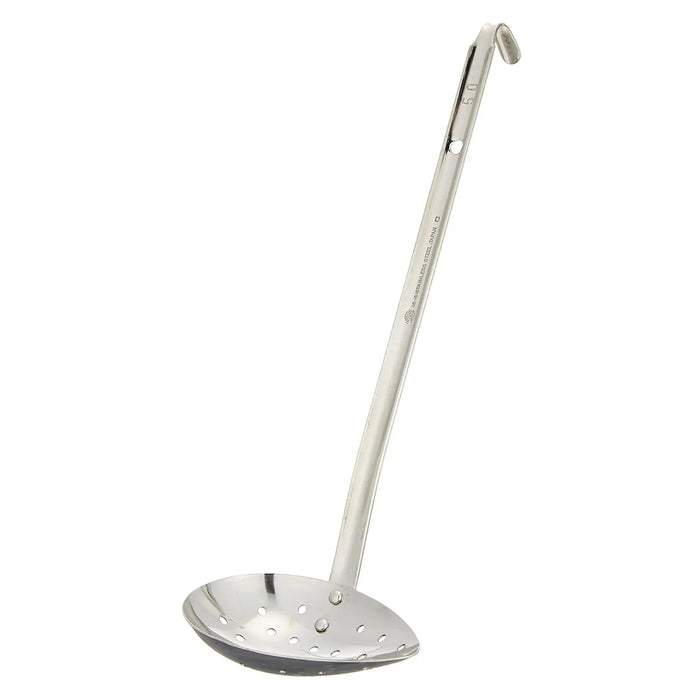 Marutama 90ml Stainless Steel Side-Scoop Ladle with Holes-Kiichin - The #1 Place for Japanese Goods in Your Hand!