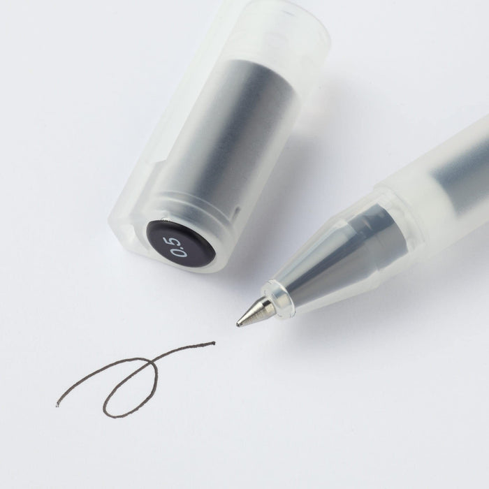Mujirushi Ryohin 10-Pack Black Gel Ink Ballpoint Pen 0.5mm Tip-Kiichin - The #1 Place for Japanese Goods in Your Hand!