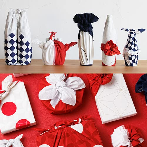 Musubi Furoshiki 70Cm Cotton Hemp Leaf Turtle Shell Red - Authentic Japanese Design-Kiichin - The #1 Place for Japanese Goods in Your Hand!