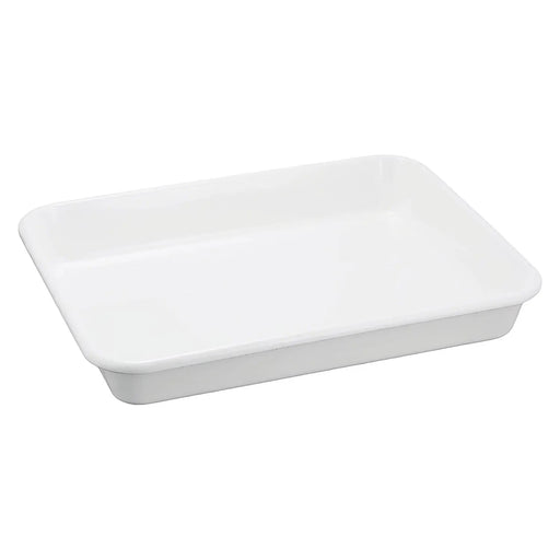 Noda Horo White Series Enamel No.10 Nestable Baking Tray for Meal Prep-Kiichin - The #1 Place for Japanese Goods in Your Hand!