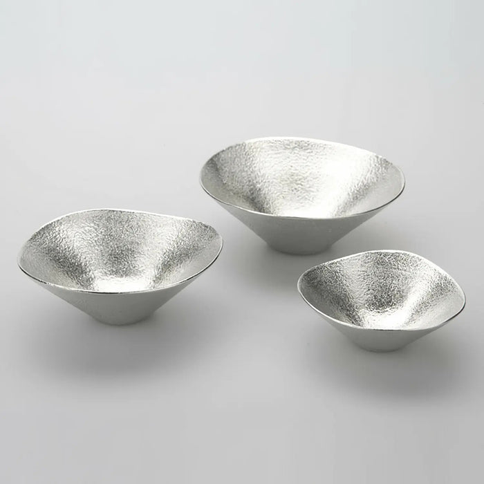 Nousaku Tinware Small Bowl - Kuzushi Yugami Large Exquisite Craftsmanship for Elegant Dining-Kiichin - The #1 Place for Japanese Goods in Your Hand!