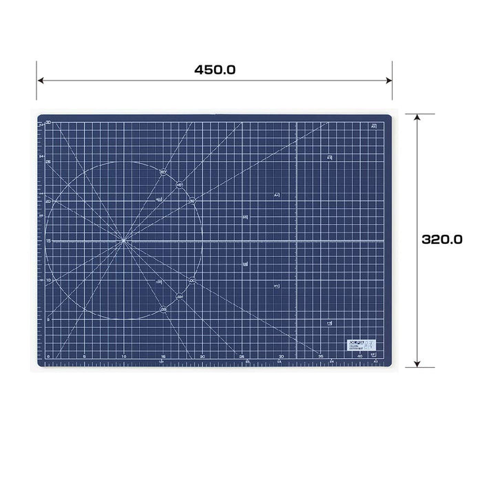Olfa Bifold Cutter Mat A3 Navy (320x450x3mm) 223Bnv-Kiichin - The #1 Place for Japanese Goods in Your Hand!