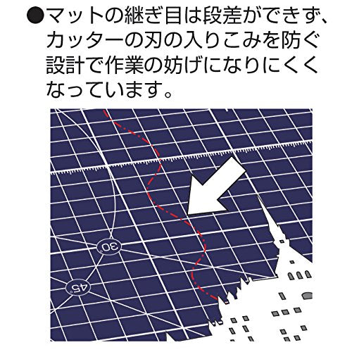 Olfa Bifold Cutter Mat A3 Navy (320x450x3mm) 223Bnv-Kiichin - The #1 Place for Japanese Goods in Your Hand!