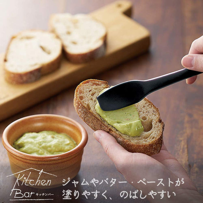 Shimomura Kougyou KIB-607 Kitchen Bar Soft Spoon Japan Niigata Tsubame-Sanjo 174x27x15mm Black-Kiichin - The #1 Place for Japanese Goods in Your Hand!