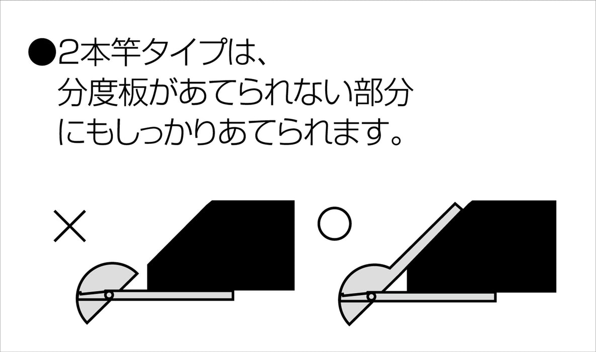 Shinwa Protractor 2 Rod No.19 - Silver, Made In Japan-Kiichin - The #1 Place for Japanese Goods in Your Hand!