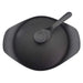 Nihon Yoshokki 22Cm Cast Iron Induction Oil Pan Griddle with Lid & Fork - Made in Japan-Kiichin - The #1 Place for Japanese Goods in Your Hand!