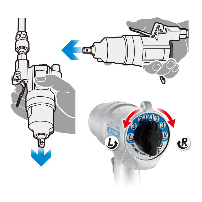 Vessel Air Impact Wrench GT-S60XW-Kiichin - The #1 Place for Japanese Goods in Your Hand!