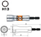 Vessel SL201390 13x90mm Hex Socket-Kiichin - The #1 Place for Japanese Goods in Your Hand!